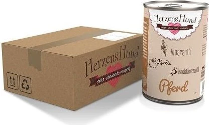Herzens Hund Bio Pferd mit Bio Gemüse, 4.80kg (6x 800g)
