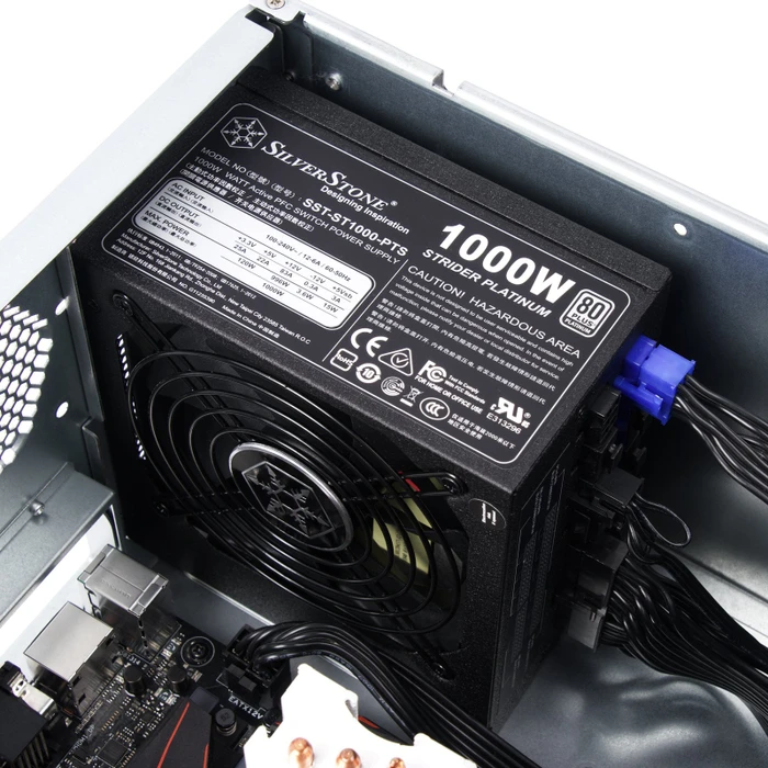 SilverStone RM41-H08, Rackmount Storage, grau/schwarz, 4HE, ATX