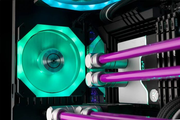 EK Water Blocks EK-Quantum Impulse 120 D-RGB Black, 400-1800rpm, LED-Steuerung, 120mm