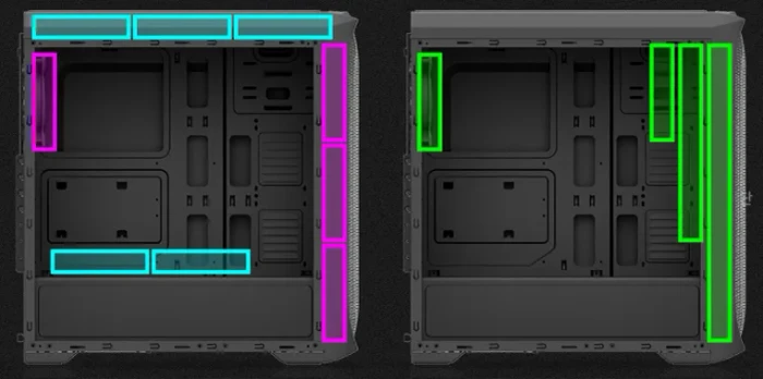 Zalman N5 TF, schwarz, Glasfenster