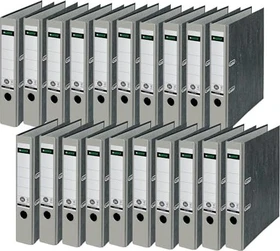 Leitz Qualitäts Ordner 2-Ring 180° CO2 neutral, 50mm, A4, grau, 20er-Pack