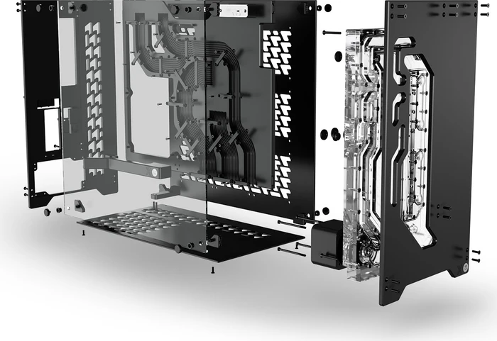 EK Water Blocks EK-Quantum Torsion A60 Black Limited Edition, schwarz, Glasfenster