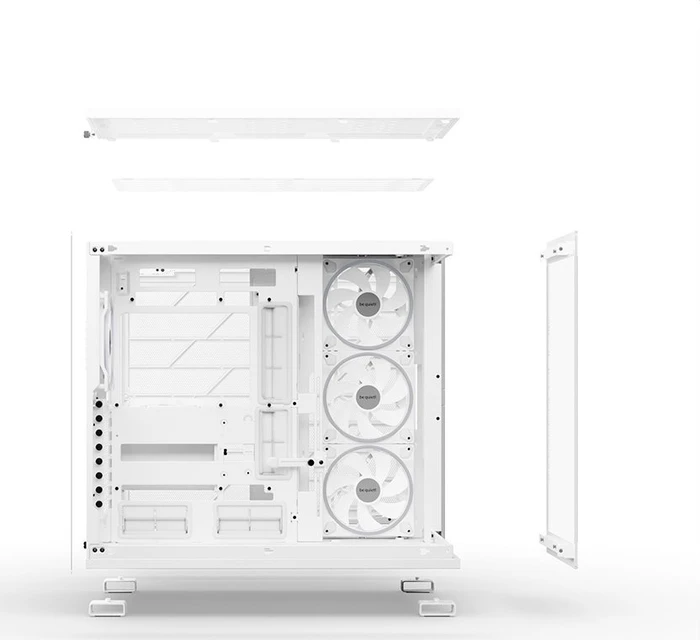 be quiet! Light Base 900 FX White, weiß, Glasfenster
