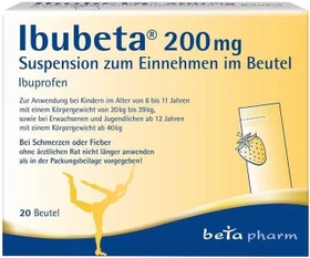 betapharm Ibubeta 200mg Suspension zum Einnehmen im Beutel, 20 Stück