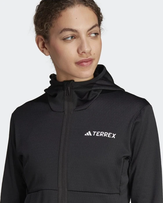 adidas Terrex Xperior LIGHT HoodED Fleece Jacke schwarz (Damen)