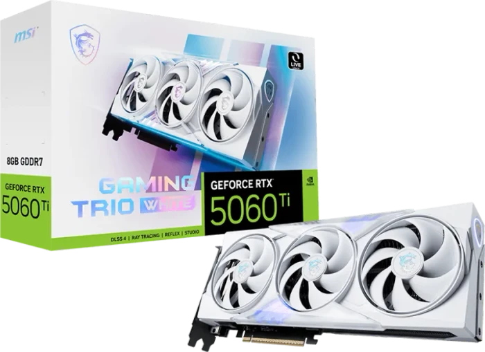 MSI GeForce RTX 5060 Ti 8G Gaming Trio White, G506T-8GTW, 8GB GDDR7, HDMI, 3x DP