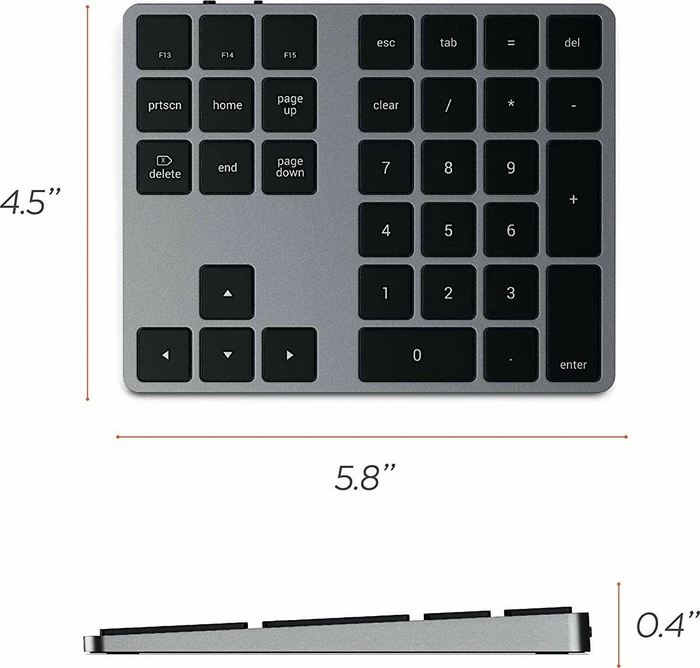 Satechi Extended Wireless Keypad Mac, Bluetooth