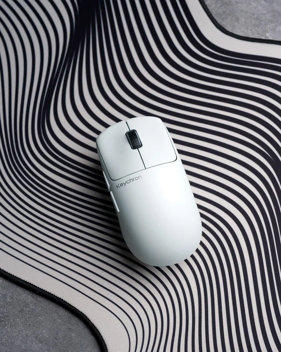 Keychron G6 HE 8K UltraLight Wireless Mouse, weiß, USB/Bluetooth