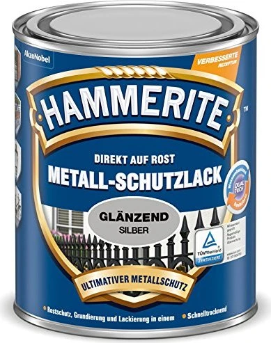 Hammerite Metallschutz-Lack außen glänzend silber, 250ml