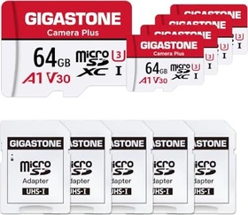 Gigastone Camera Plus R95/W35 64GB Kit, UHS-I U1, A1, Class 10, 5er-Pack