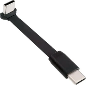 NFHK/Jimier USB Kabel, Angled Flat Cable, USB 2.0, 480Mb/s, 65W, USB-C [Stecker] auf USB-C [Stecker], 90° gewinkelt, 6.6cm (NF-UC-063-MM)