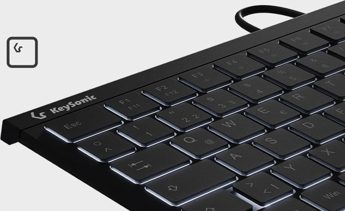 KeySonic KSK-5211ELU, schwarz, USB, DE