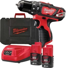 Milwaukee M12 BPD-202C Akku-Schlagbohrschrauber inkl. Koffer + 2 Akkus 2.0Ah