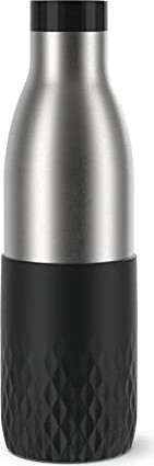 Emsa Bludrop Sleeve Trinkflasche 700ml schwarz