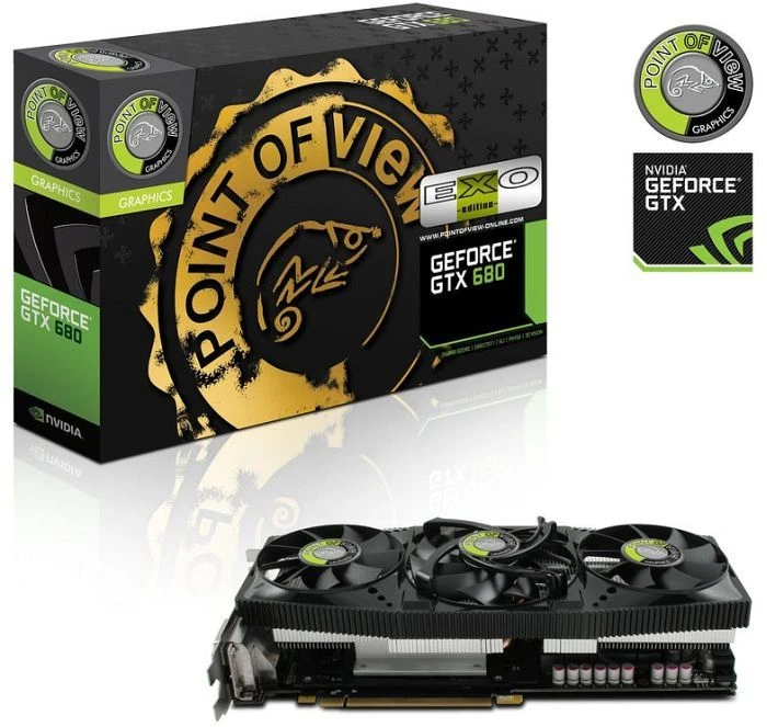Point of View GeForce GTX 680 Exo, 4GB GDDR5, 2x DVI, HDMI, DP