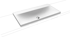 Kaldewei Silenio 3041 Aufsatzwaschtisch 90x46x4cm, Perl-Effekt, alpinweiß matt
