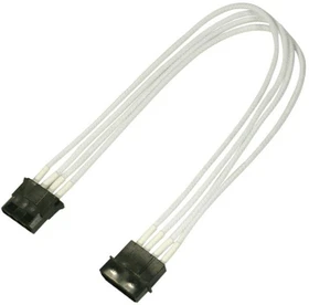 Nanoxia 4-Pin-Molex Verlängerung 30cm, sleeved weiß (NX4PV3EW)
