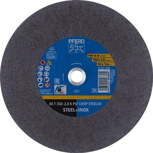 Pferd 80 T 350-2.8 K PSF CHOP STEELOX/25.4 Trennscheibe, 350x2.8x25.4mm, 10 Stück