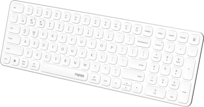Rapoo E9310M Multi-mode Wireless Ultra-slim Keyboard, weiß, USB/Bluetooth, DE