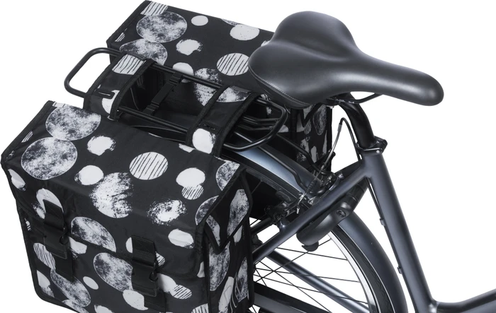 Basil Mara XL Doppeltasche Gepäcktasche schwarz/grau