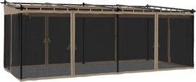 vidaXL Pavillon 6x3m mit Netzwänden taupe