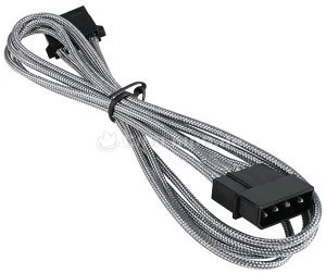 BitFenix Alchemy 4-Pin Molex Verlängerung 45cm, sleeved silber