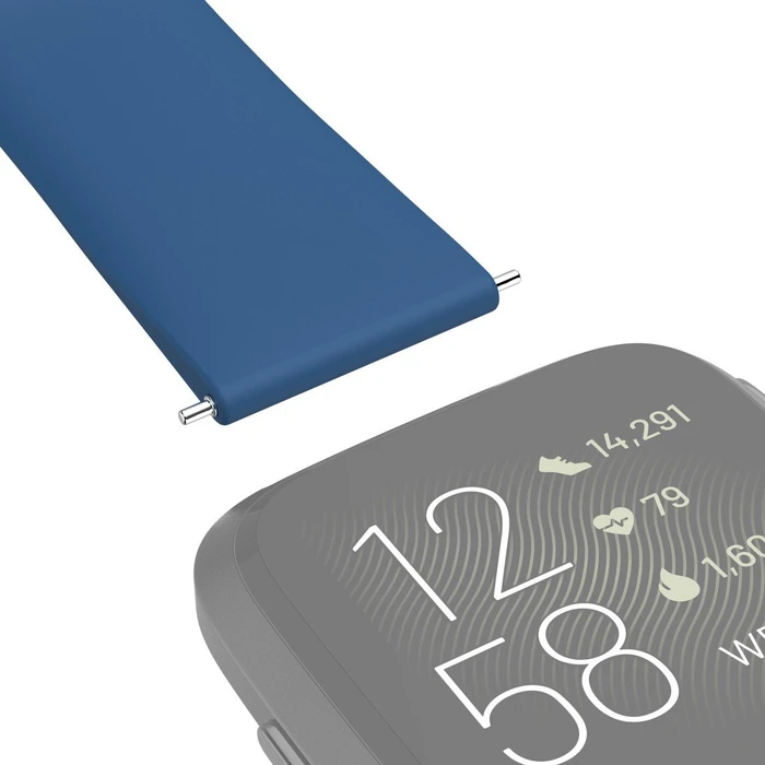 Hama Ersatzarmband für Versa 2 Silikon blau