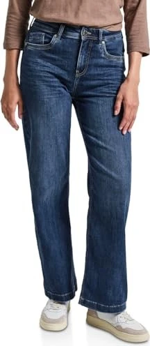 Street One Wide Leg Jeans mid blue soft washed (Damen)