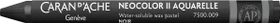 Caran d'Ache Neocolor II Aquarelle Wachskreide, schwarz, 10er-Pack