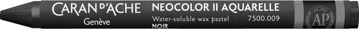 Caran d'Ache Neocolor II Aquarelle Wachskreide, schwarz, 10er-Pack (7500.009)