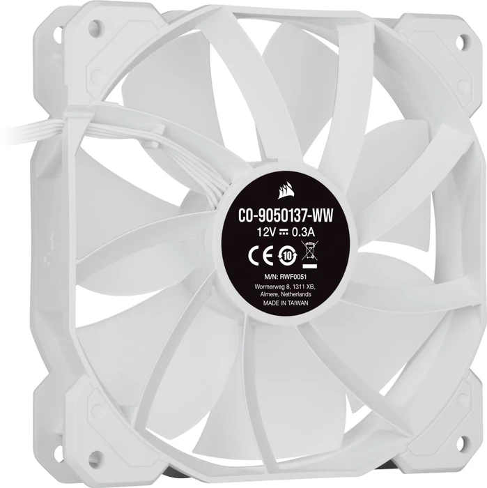 Corsair SP Series iCUE SP120 RGB Elite Triple Fan Kit, weiß, LED-Steuerung, 120mm, 3er-Pack