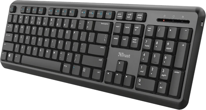 Trust Ody Wireless Silent Keyboard, schwarz, USB, DE