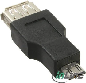 InLine Micro-USB Adapter, Micro-B Stecker auf Buchse A (31604)