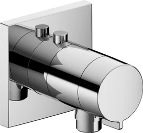Keuco IXMO 59554 Thermostat-Brausearmatur Wandmontage Unterputz mit Schlauchanschluss eckig chrom