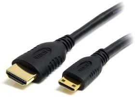 StarTech High Speed mit Ethernet HDMI 1.4 Kabel Typ-A/Typ-C Mini schwarz, 2m
