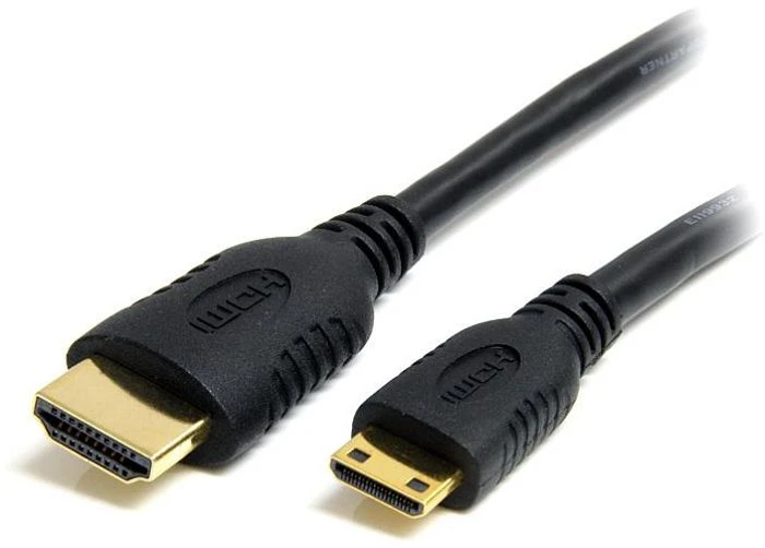 StarTech High Speed mit Ethernet HDMI 1.4 Kabel Typ-A/Typ-C Mini schwarz, 2m