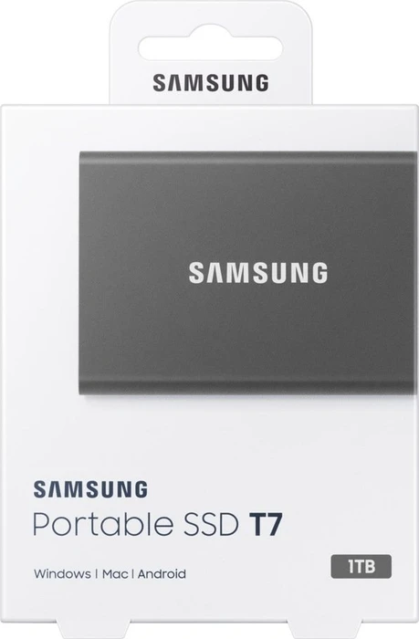 Samsung Portable SSD T7, grau, 1TB, USB-C 3.1