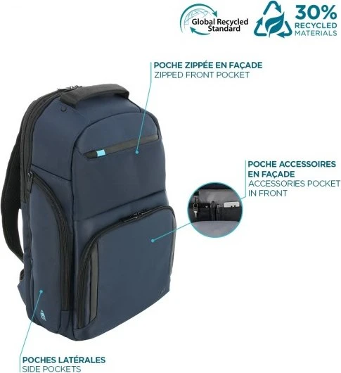 Mobilis Executive 4 Premium 18L 14-16" Notebook-Rucksack , blau