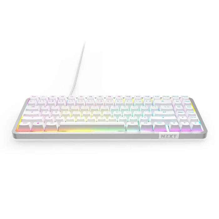 NZXT Function Elite MiniTKL, matt weiß, LEDs RGB, hot-swap, NZXT Magnetic, USB, DE