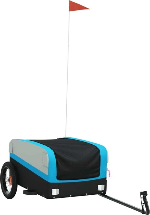 vidaXL Transport 122x52.5cm Fahrradanhänger blau