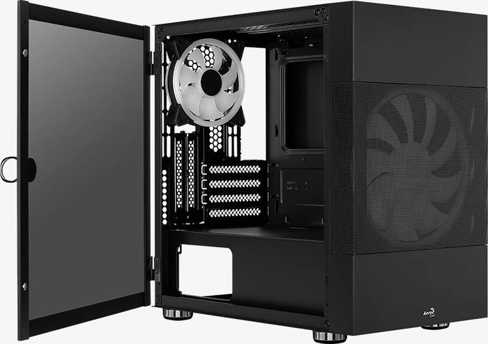 AeroCool Atomic, inkl. GPU-Halterung, Glasfenster