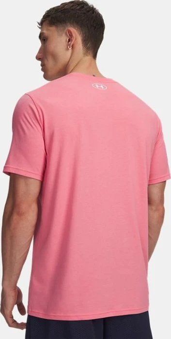 Under Armour Sportstyle Left Chest Funktionsshirt kurzarm bittersweet pink/white (Herren)