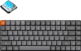 Keychron K3 Max, grau, LEDs RGB, hot-swap, Gateron LOW PROFILE 2.0 BLUE, USB/Bluetooth, US