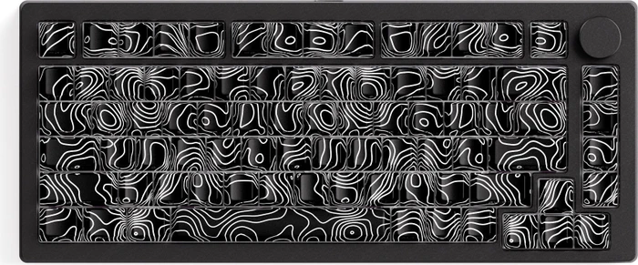 Akko Monsgeek M1 V5 Contour Lines, schwarz, LEDs RGB, hot-swap, V3 Piano Pro, USB/Bluetooth, US