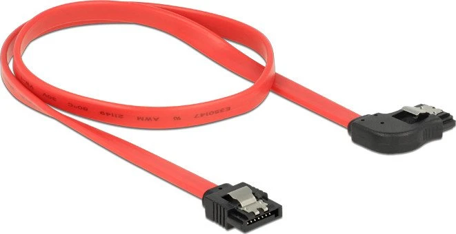 DeLOCK SATA 6Gb/s Kabel rot 0.5m, rechts gewinkelt