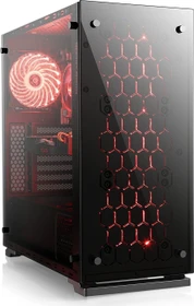 CSL-Computer BoostBoxx Vega, schwarz, Glasfenster
