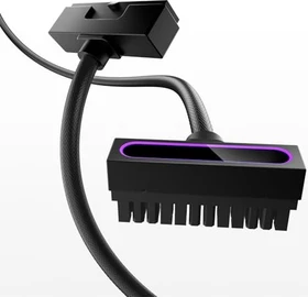 AsiaHorse Hydrus 24-Pin Verlängerungskabel, RGB beleuchtet, 18AWG, 90° gewinkelt, schwarz, 30cm (Hydrus-24PIN-BLACK)