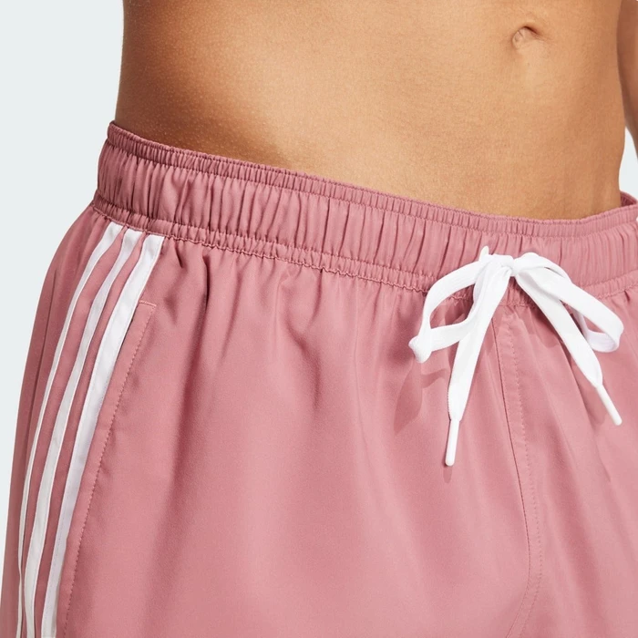 adidas 3-Streifen CLX Badeshorts preloved crimson/white (Herren)