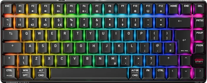 Cherry Xtrfy K33 Compact Wireless, schwarz, LEDs RGB, USB/Bluetooth, UK