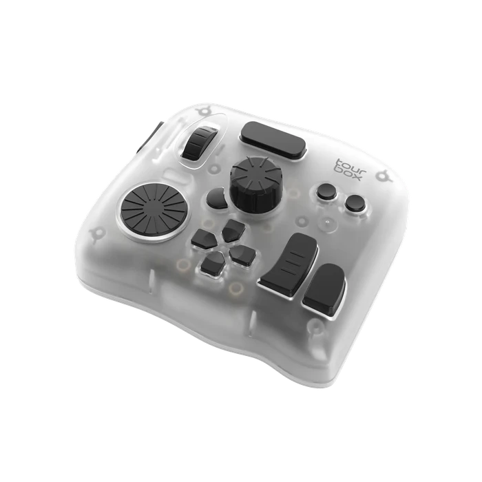 TourBox Elite Plus Editing Controller, transluzent/schwarz, USB-C/Bluetooth